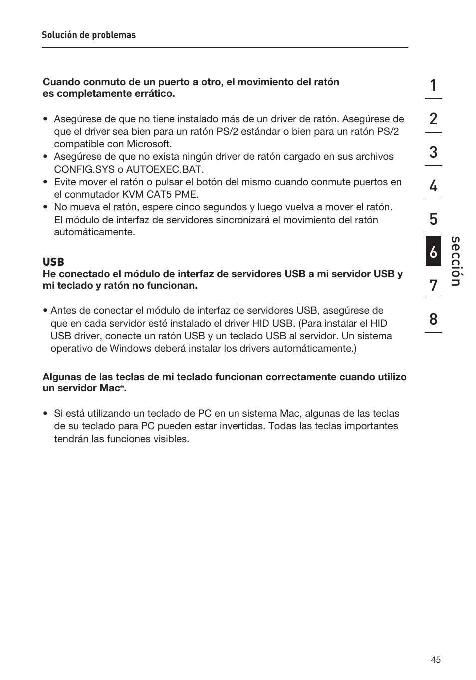 Sec ción | Belkin F1DP108AEA User Manual | Page 252 / 306