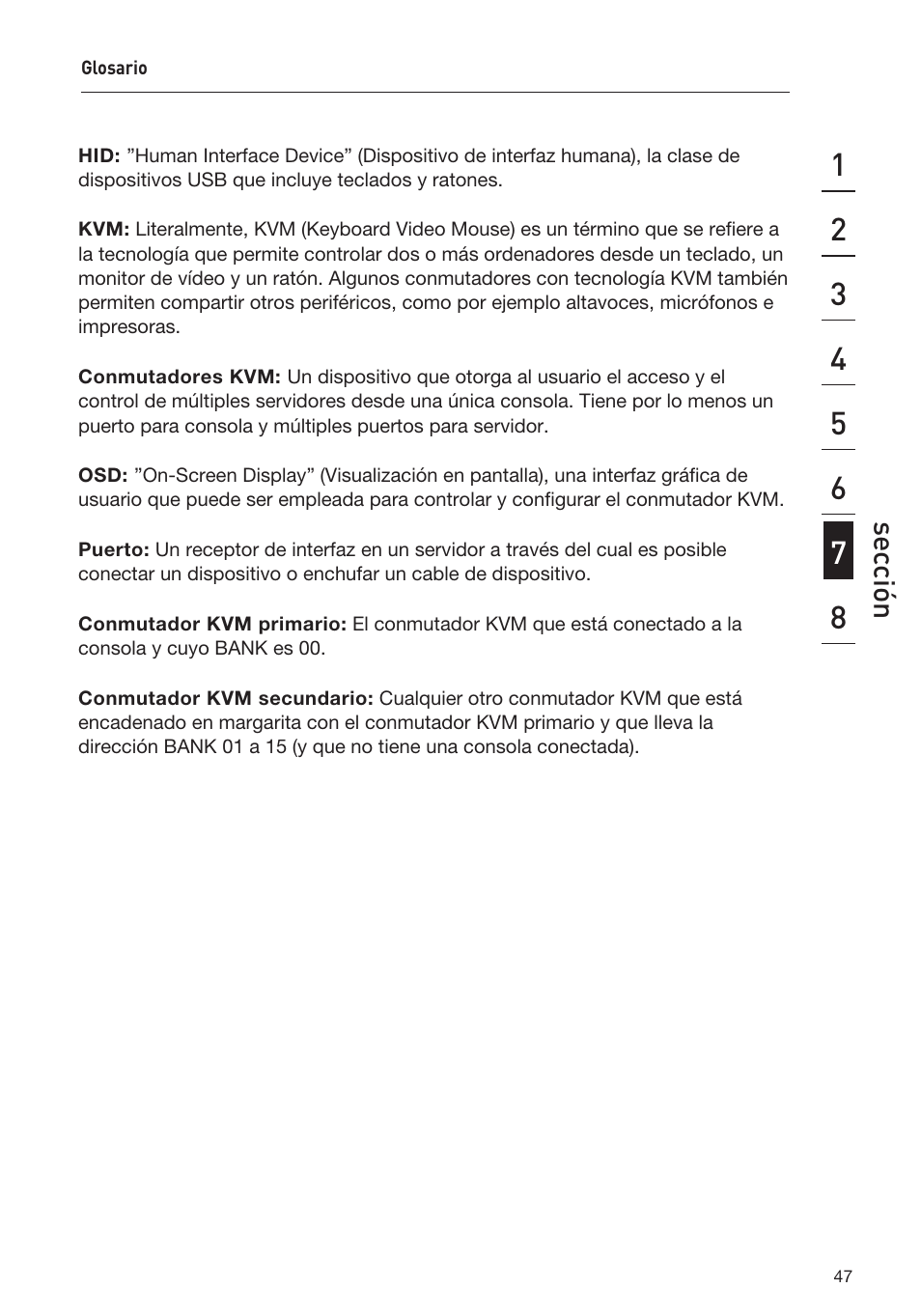 Sec ción | Belkin F1DP108AEA User Manual | Page 254 / 306