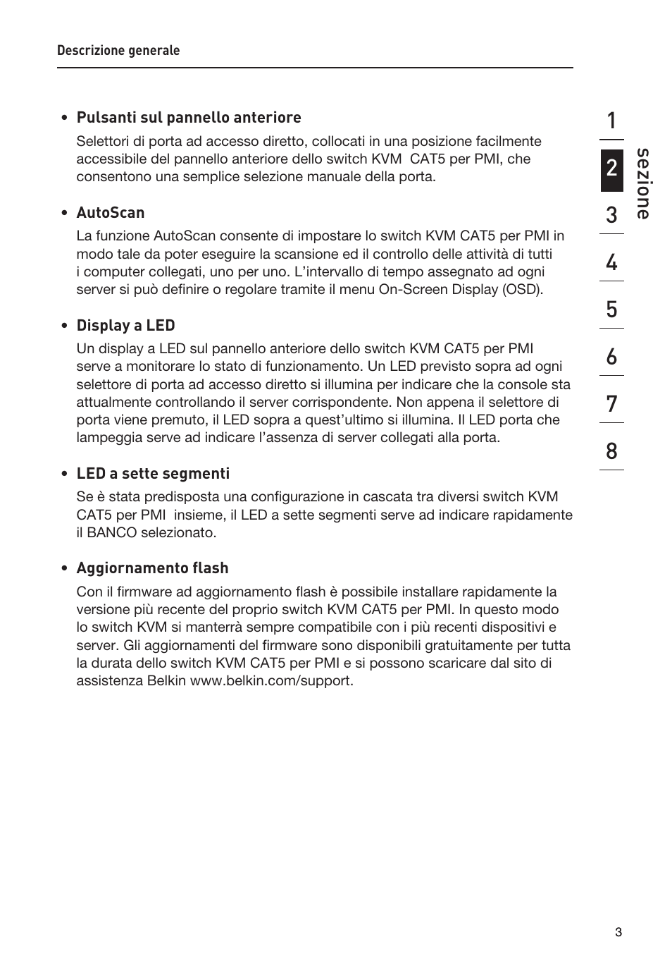 Sezione | Belkin F1DP108AEA User Manual | Page 261 / 306