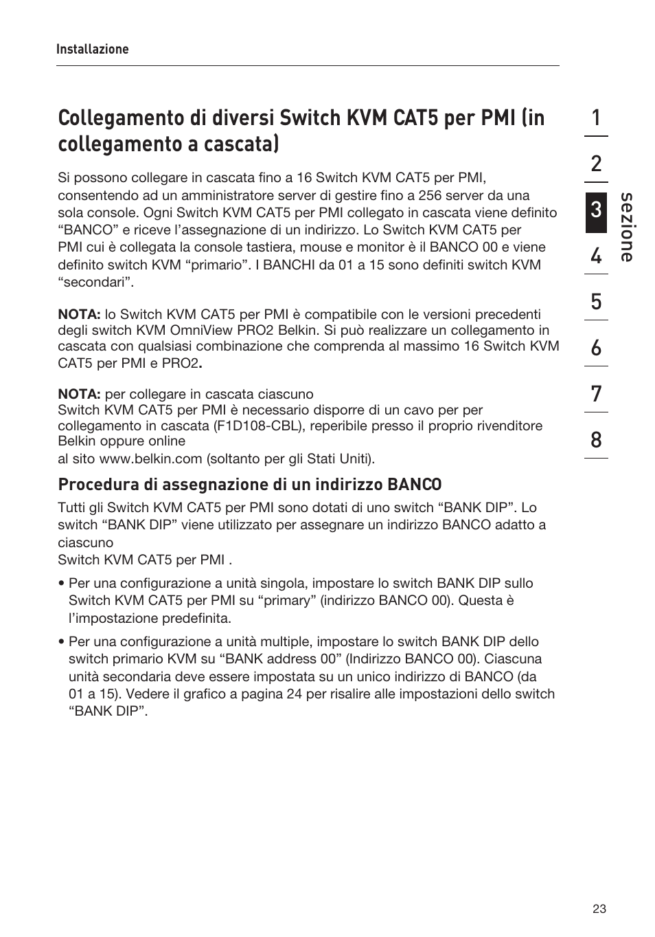 Sezione | Belkin F1DP108AEA User Manual | Page 281 / 306