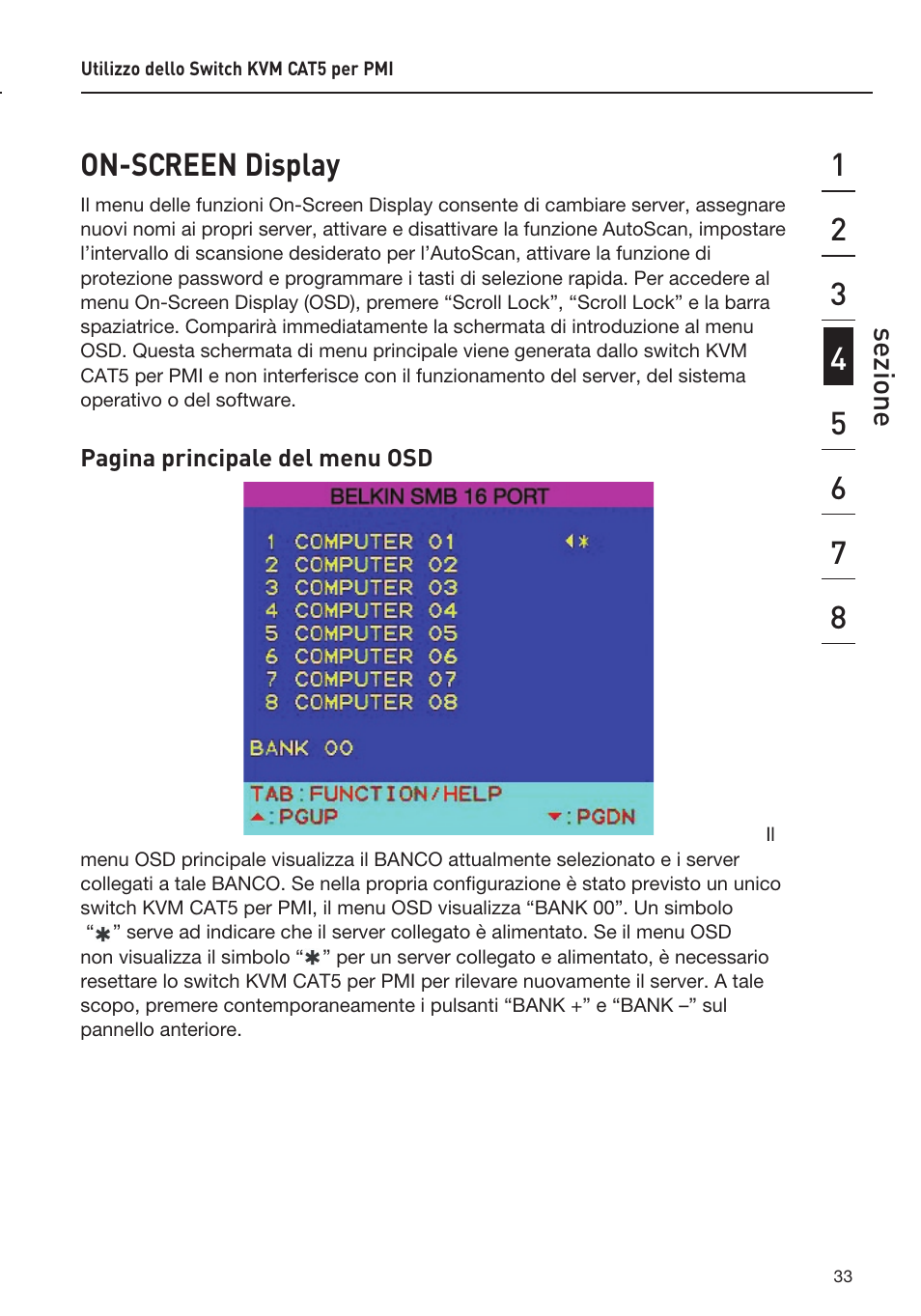 On-screen display | Belkin F1DP108AEA User Manual | Page 291 / 306