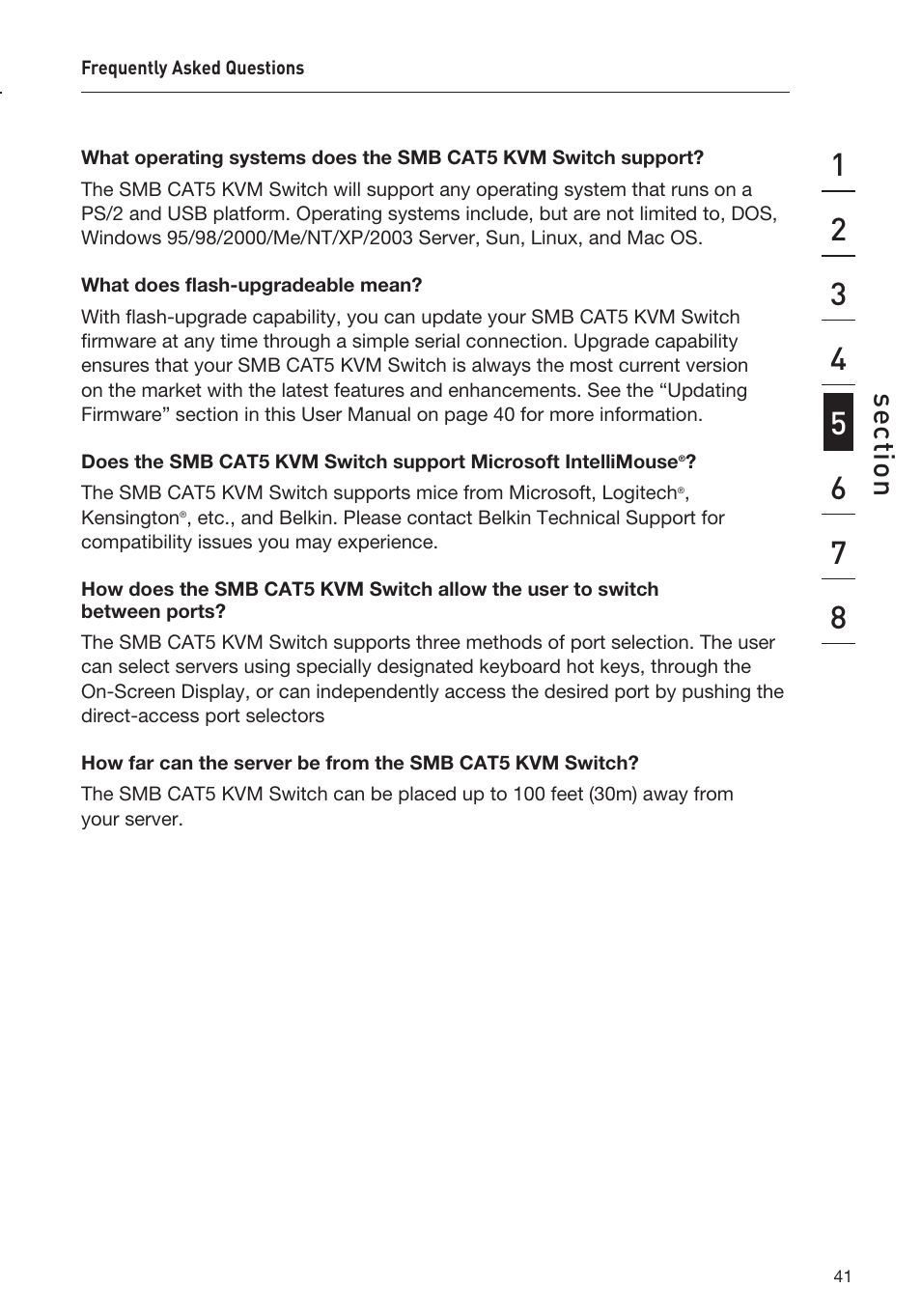 Se ct io n | Belkin F1DP108AEA User Manual | Page 44 / 306