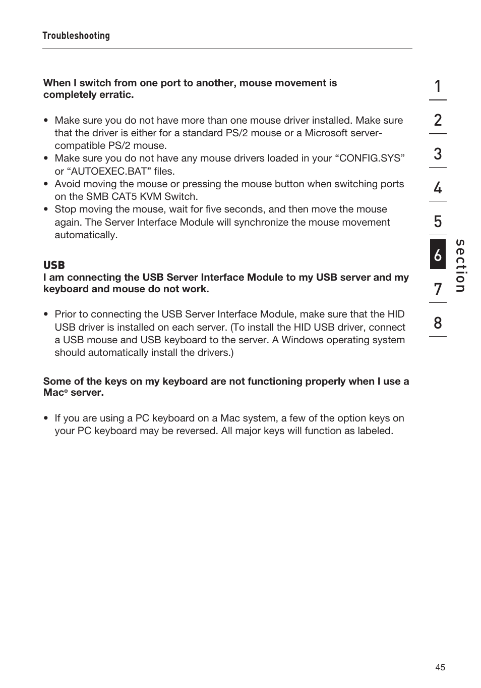 Se ct io n | Belkin F1DP108AEA User Manual | Page 48 / 306