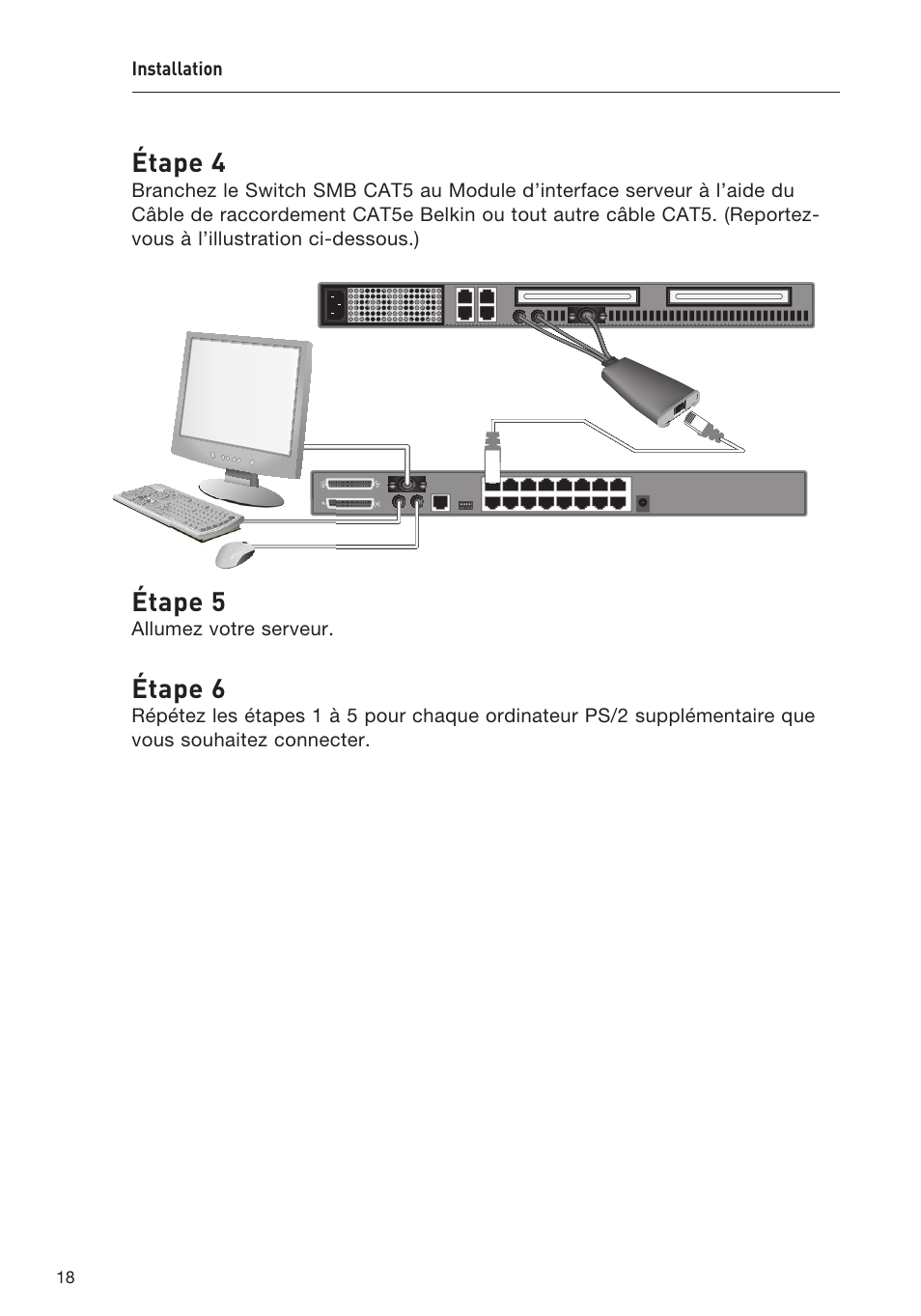 Étape 4, Étape 5, Étape 6 | Belkin F1DP108AEA User Manual | Page 72 / 306