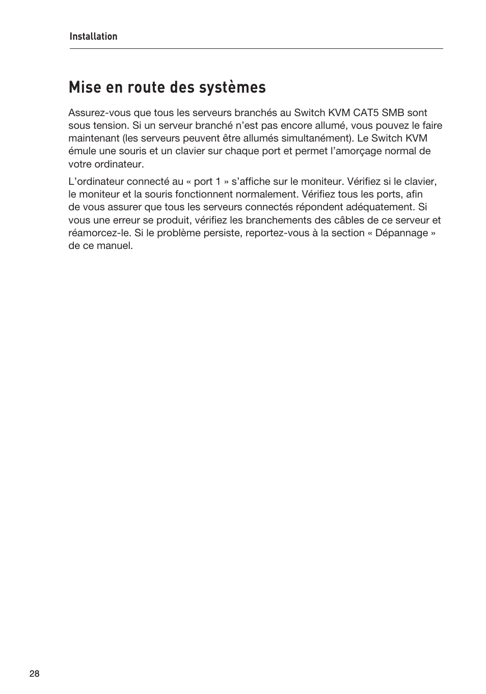 Mise en route des systèmes | Belkin F1DP108AEA User Manual | Page 82 / 306