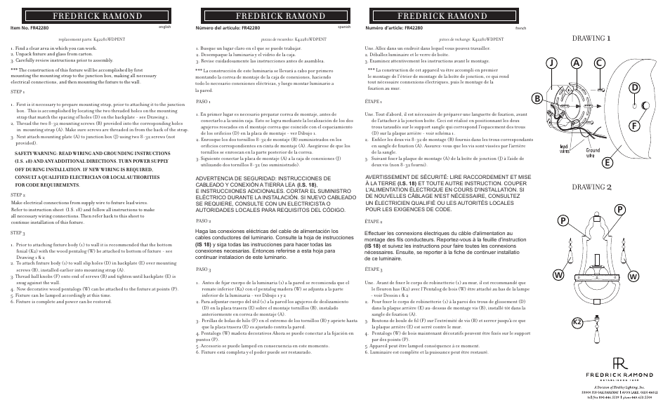 Hinkley Lighting CORDOBA FR42280DIR User Manual | 2 pages