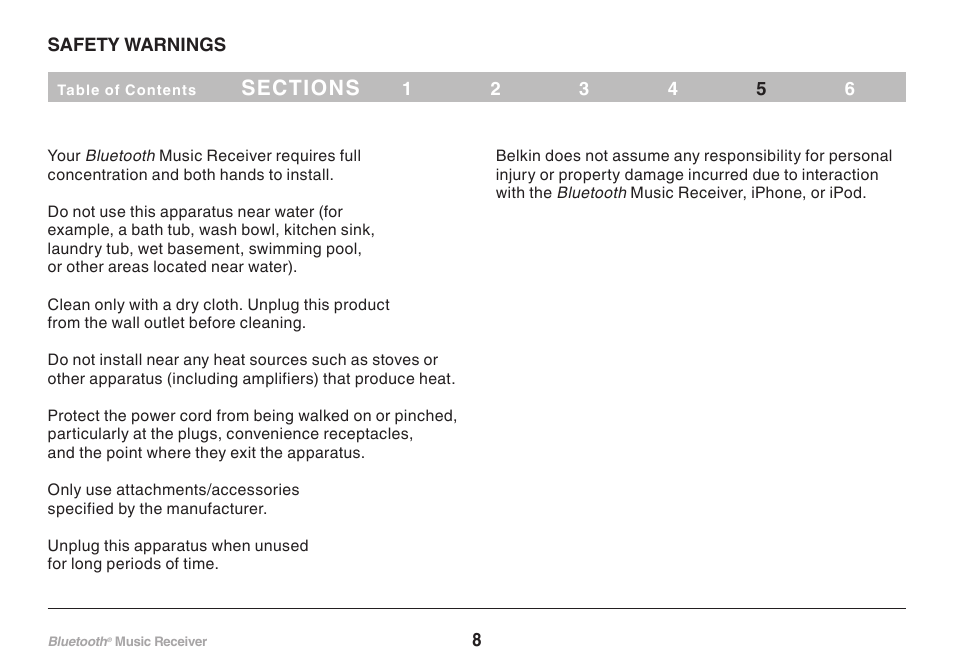 Belkin Bluetooth Music Receiver F8Z492 8820tt00264 User Manual | Page 10 / 14