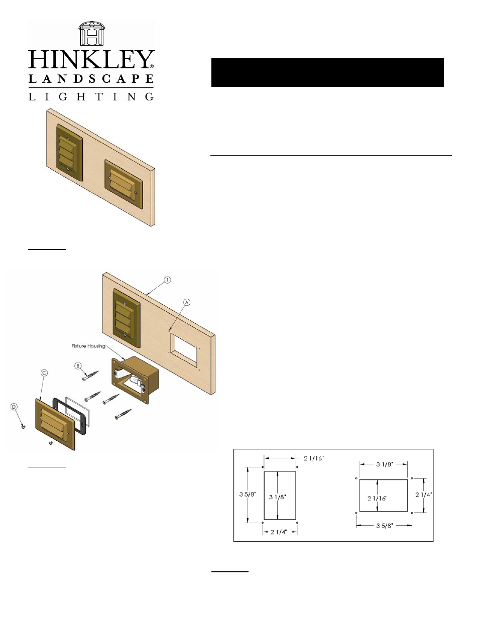 Hinkley Lighting VERTICAL DECK LIGHT 1542 User Manual | 2 pages