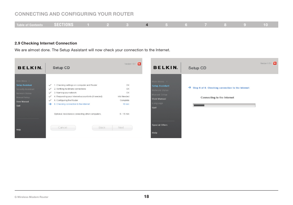 Belkin G Wireless Modem Router PM01218ea F5D7634-4 User Manual | Page 20 / 93