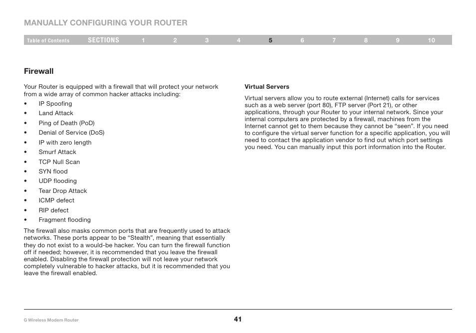 Belkin G Wireless Modem Router PM01218ea F5D7634-4 User Manual | Page 43 / 93