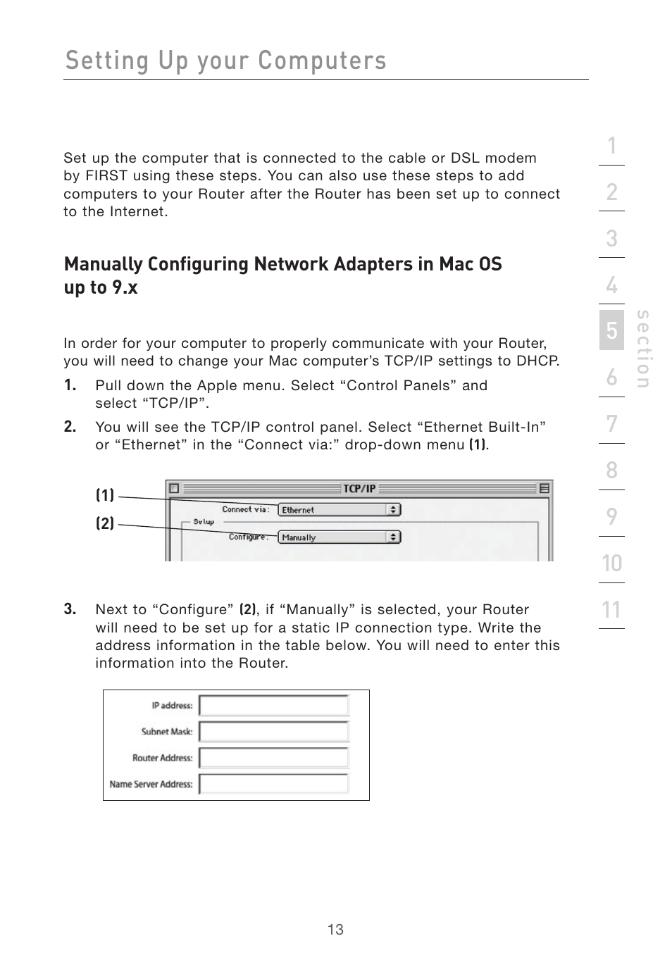 Setting up your computers | Belkin Pre-N User Manual | Page 15 / 92