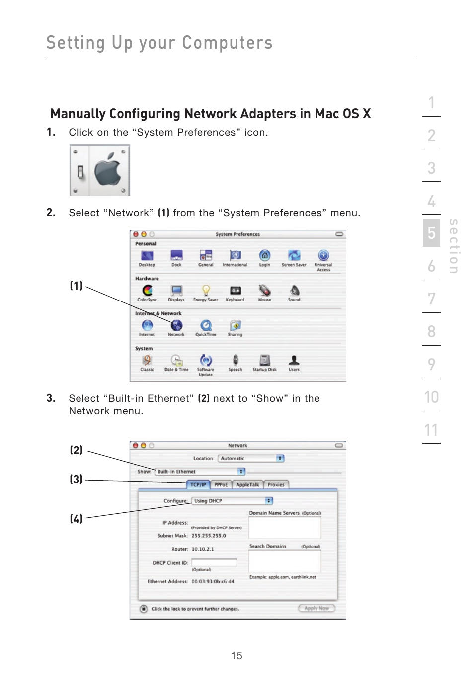 Setting up your computers | Belkin Pre-N User Manual | Page 17 / 92
