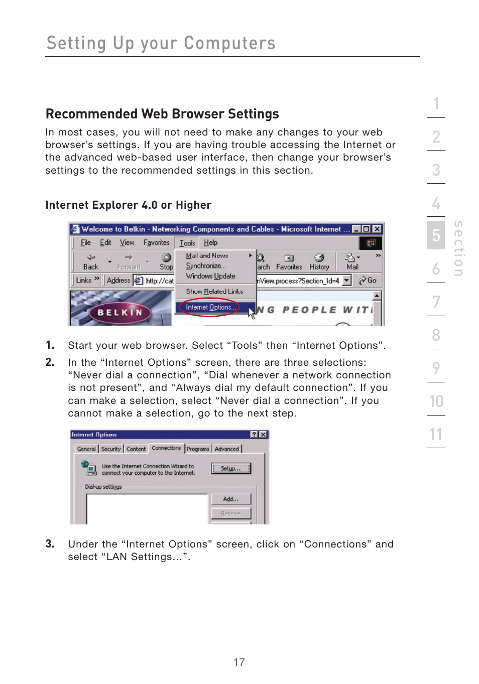 Setting up your computers | Belkin Pre-N User Manual | Page 19 / 92