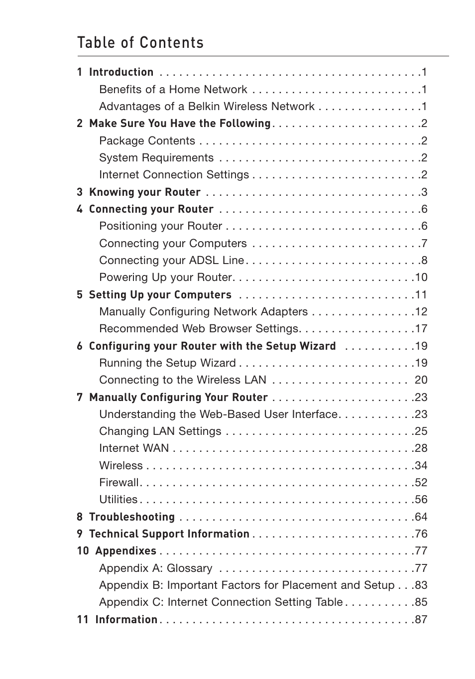 Belkin Pre-N User Manual | Page 2 / 92