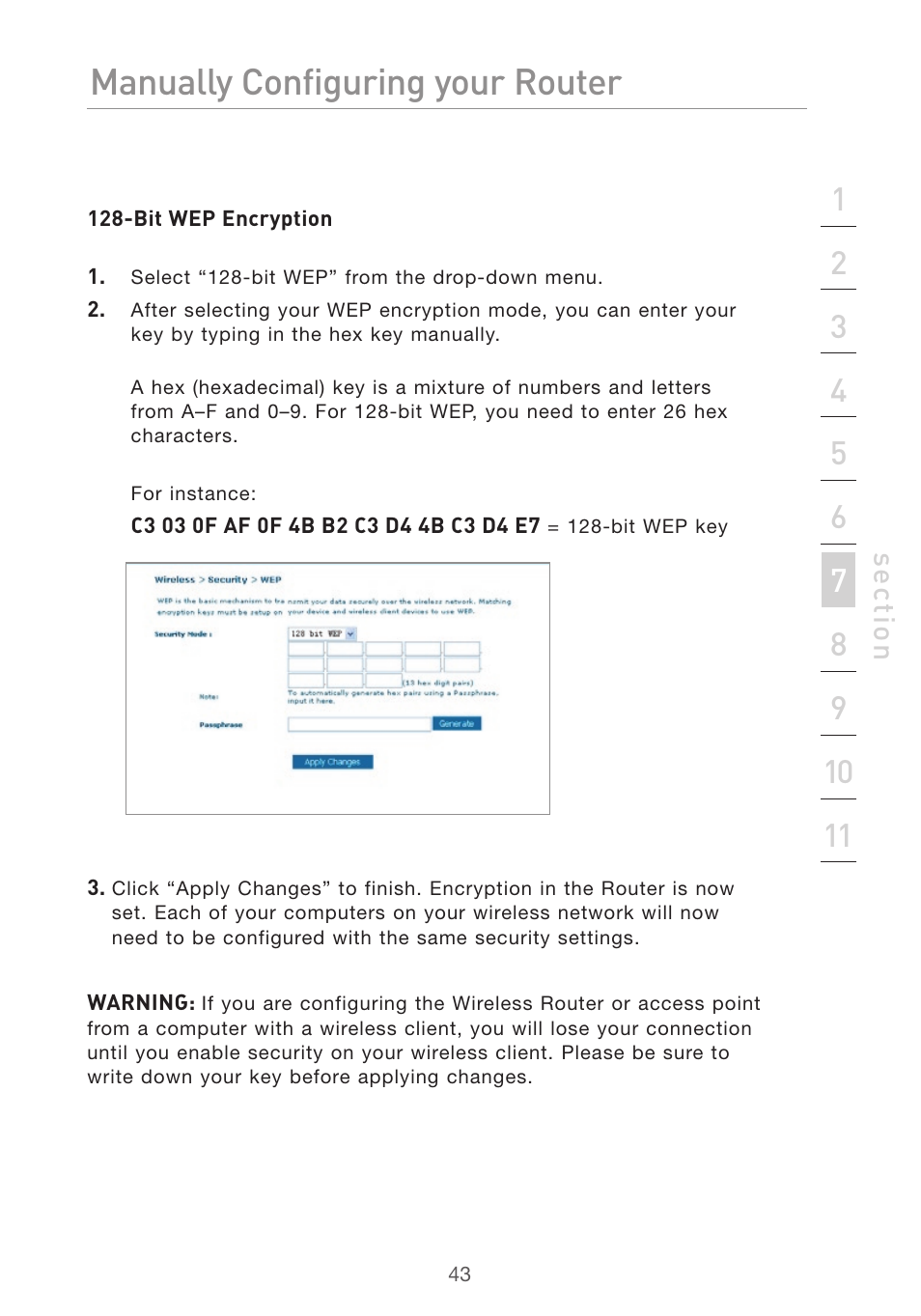 Manually configuring your router | Belkin Pre-N User Manual | Page 45 / 92