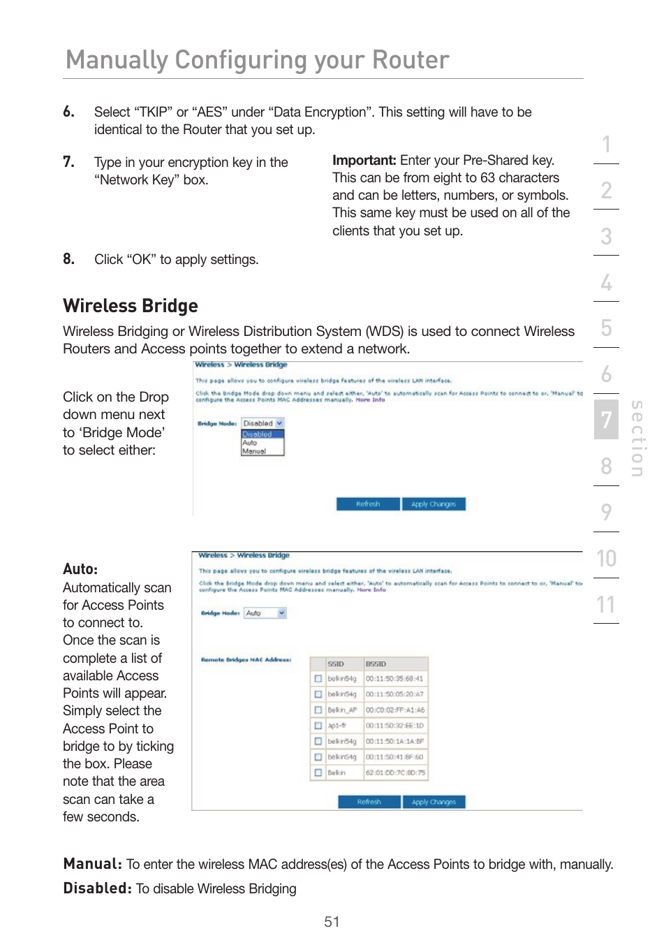 Manually configuring your router | Belkin Pre-N User Manual | Page 53 / 92