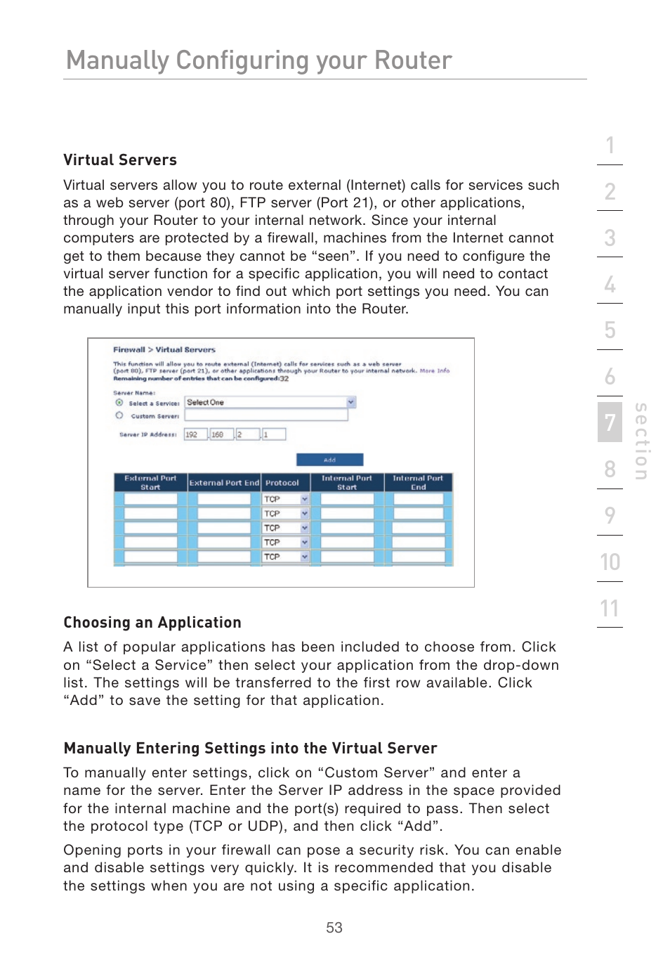 Manually configuring your router | Belkin Pre-N User Manual | Page 55 / 92
