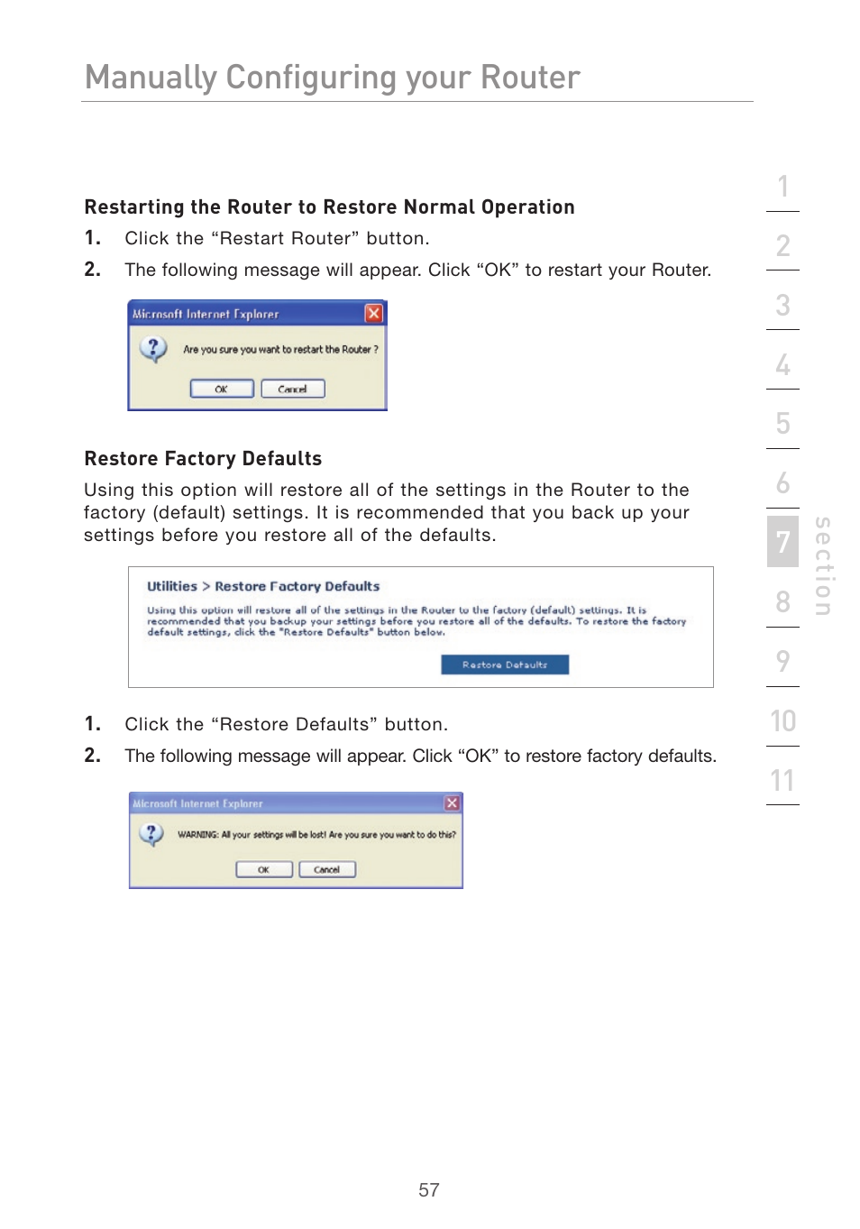 Manually configuring your router | Belkin Pre-N User Manual | Page 59 / 92