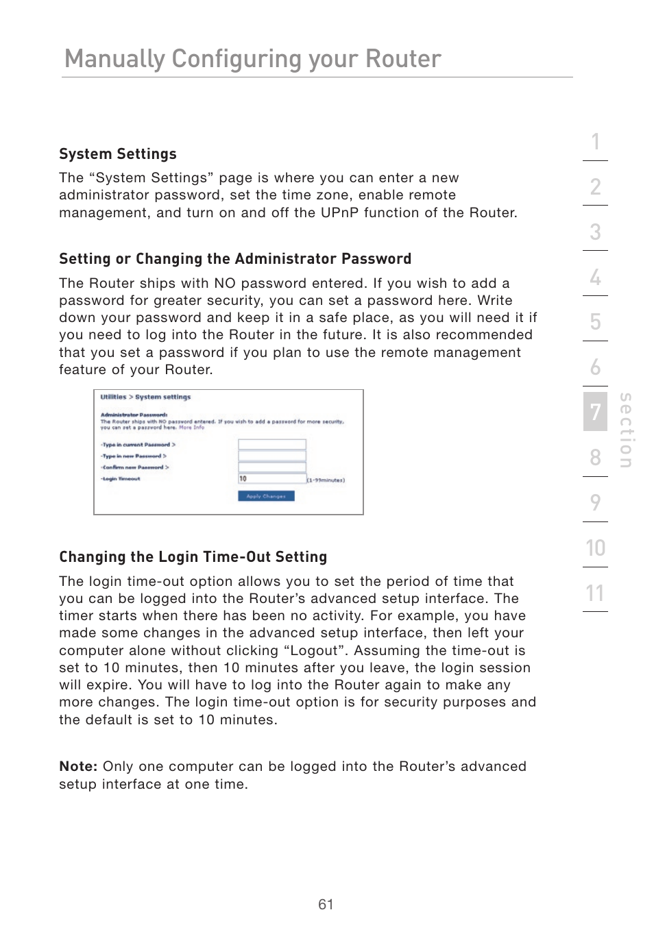 Manually configuring your router | Belkin Pre-N User Manual | Page 63 / 92