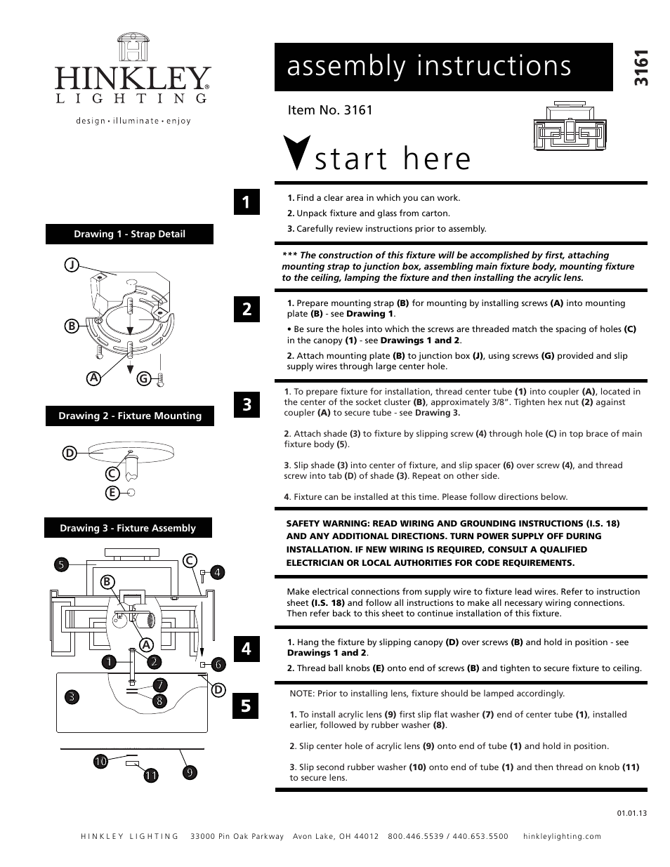 Hinkley Lighting LANZA 3161OZ User Manual | 2 pages