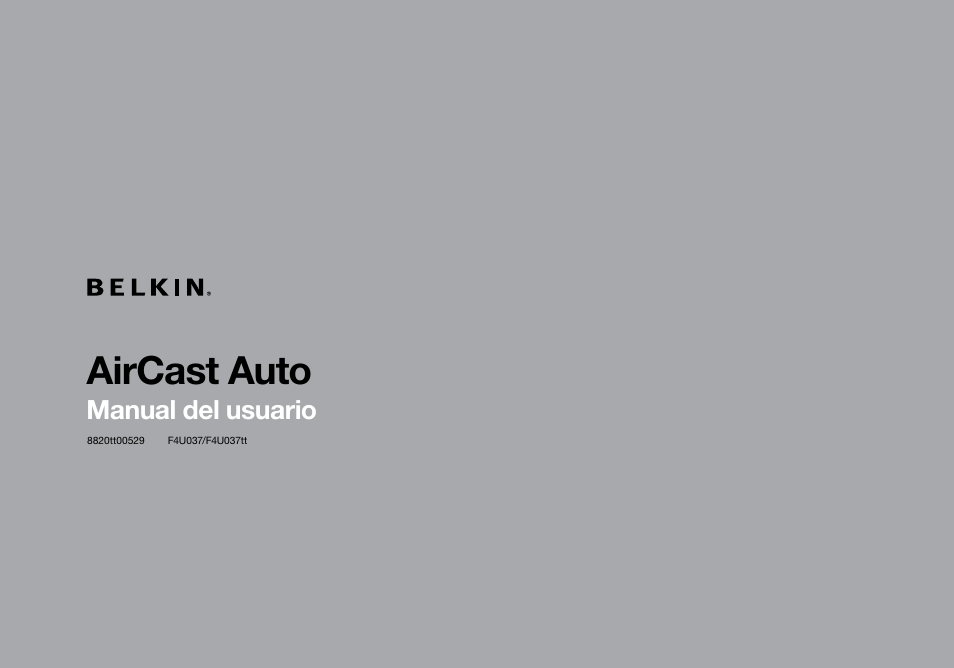 Aircast auto | Belkin AirCast Audio 8820tt00529 F4U037 User Manual | Page 33 / 49