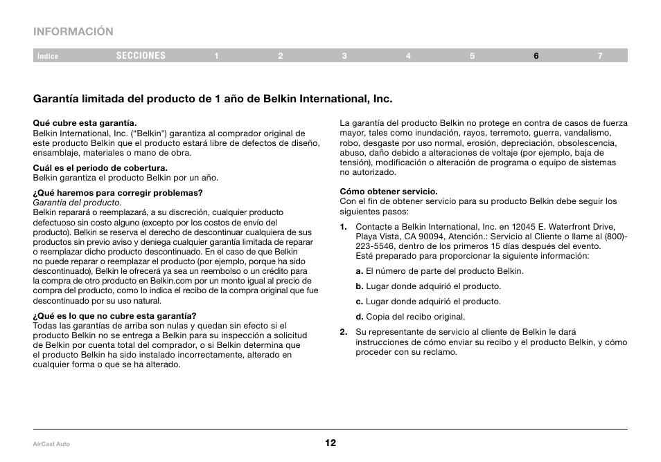 Belkin AirCast Audio 8820tt00529 F4U037 User Manual | Page 46 / 49