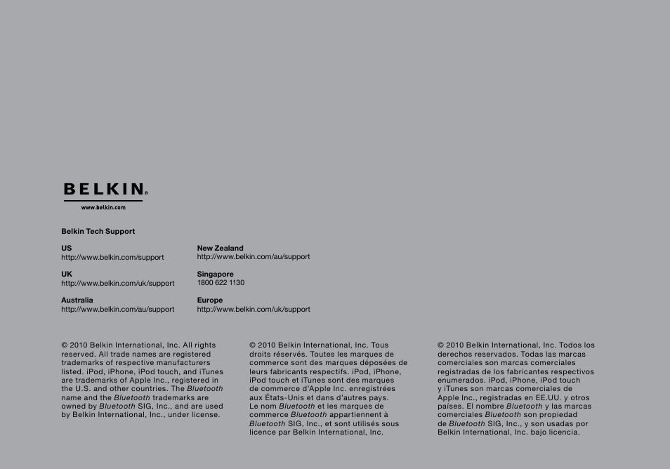 Belkin AirCast Audio 8820tt00529 F4U037 User Manual | Page 49 / 49