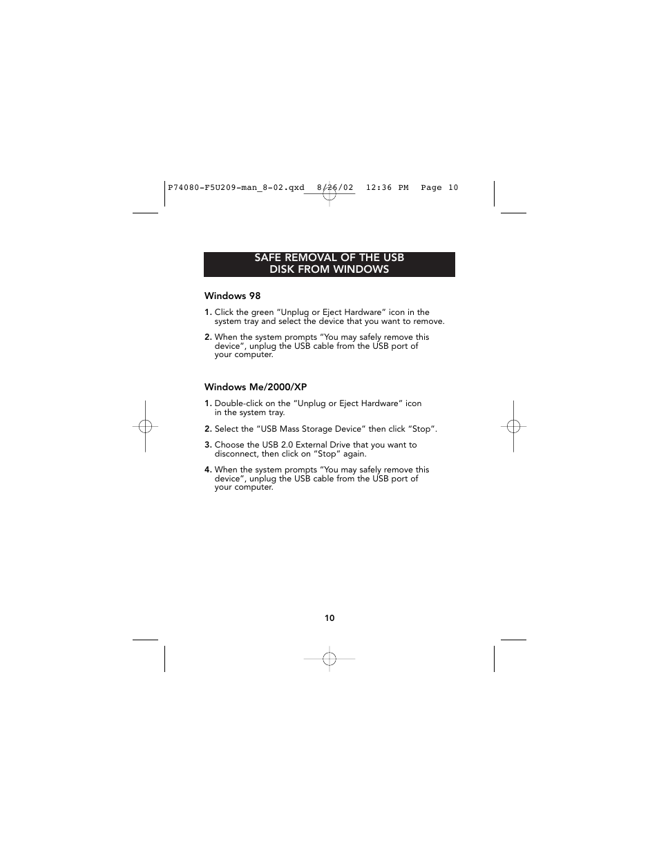 Belkin Hi-Speed USB 2.0 External Drive Enclosure F5U209 User Manual | Page 14 / 21