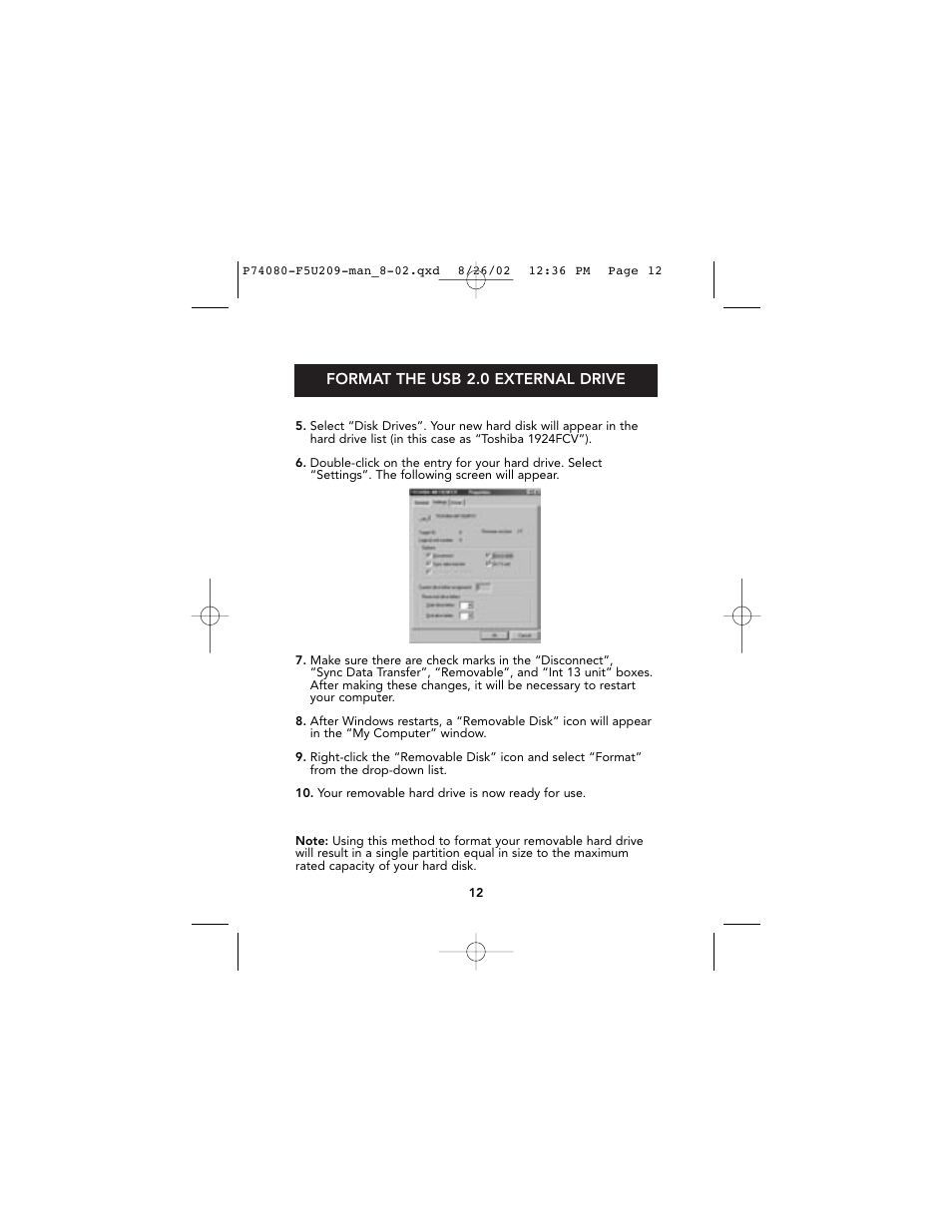 Belkin Hi-Speed USB 2.0 External Drive Enclosure F5U209 User Manual | Page 16 / 21