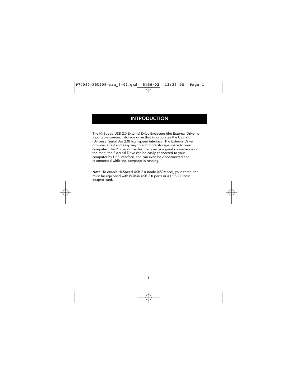 Belkin Hi-Speed USB 2.0 External Drive Enclosure F5U209 User Manual | Page 5 / 21