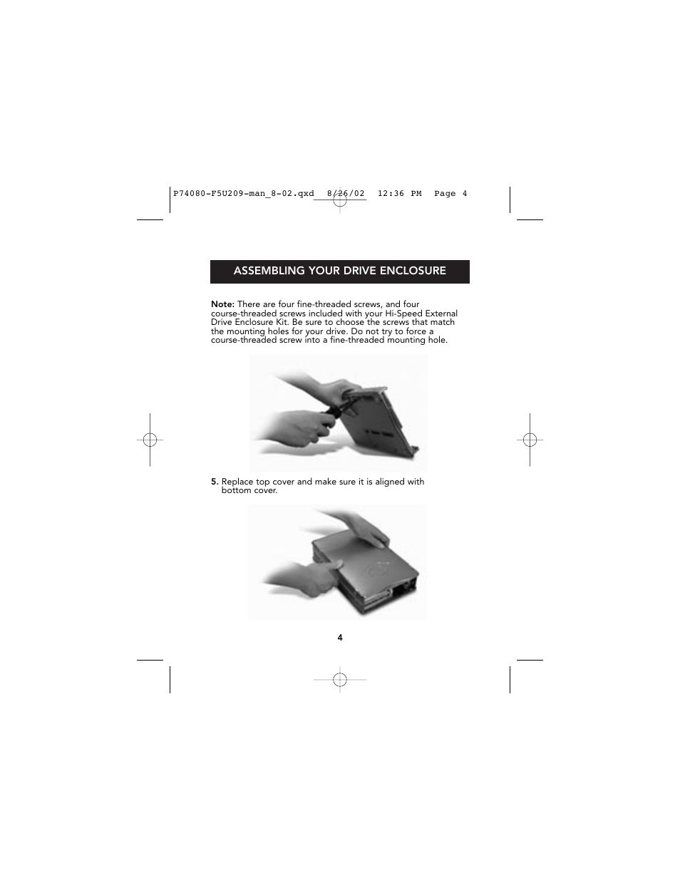 Belkin Hi-Speed USB 2.0 External Drive Enclosure F5U209 User Manual | Page 8 / 21