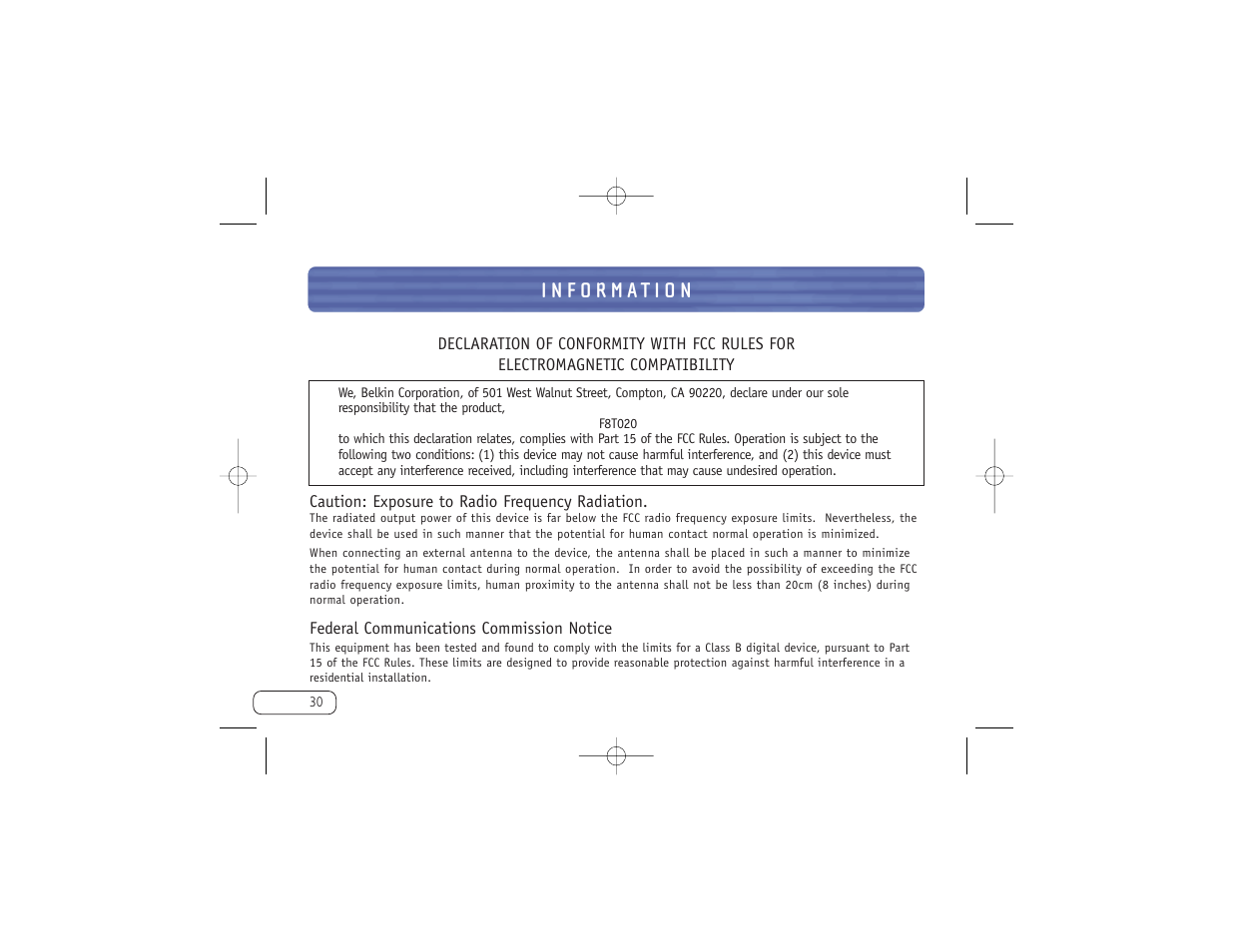 Belkin F8T006-PC User Manual | Page 31 / 35