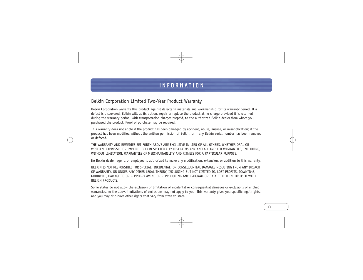 Belkin F8T006-PC User Manual | Page 34 / 35