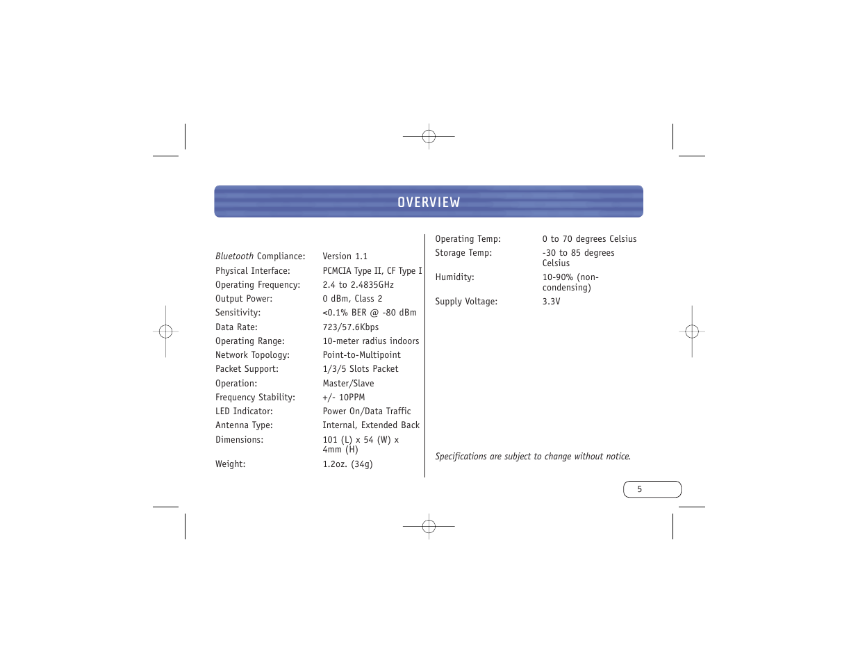 Overview | Belkin F8T006-PC User Manual | Page 6 / 35