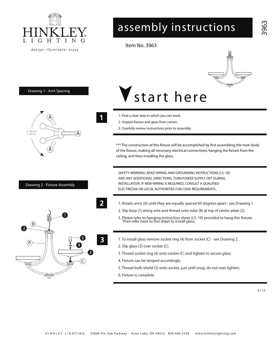 Hinkley Lighting DARIEN 3963PL User Manual | 3 pages
