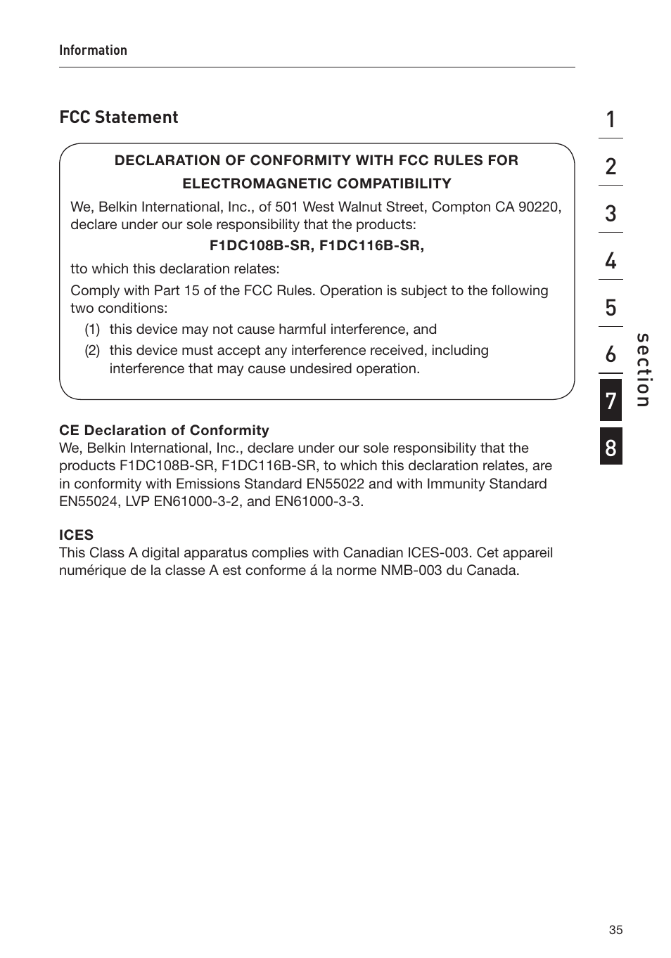 Belkin OmniView F1DC1XXB-SR User Manual | Page 37 / 40