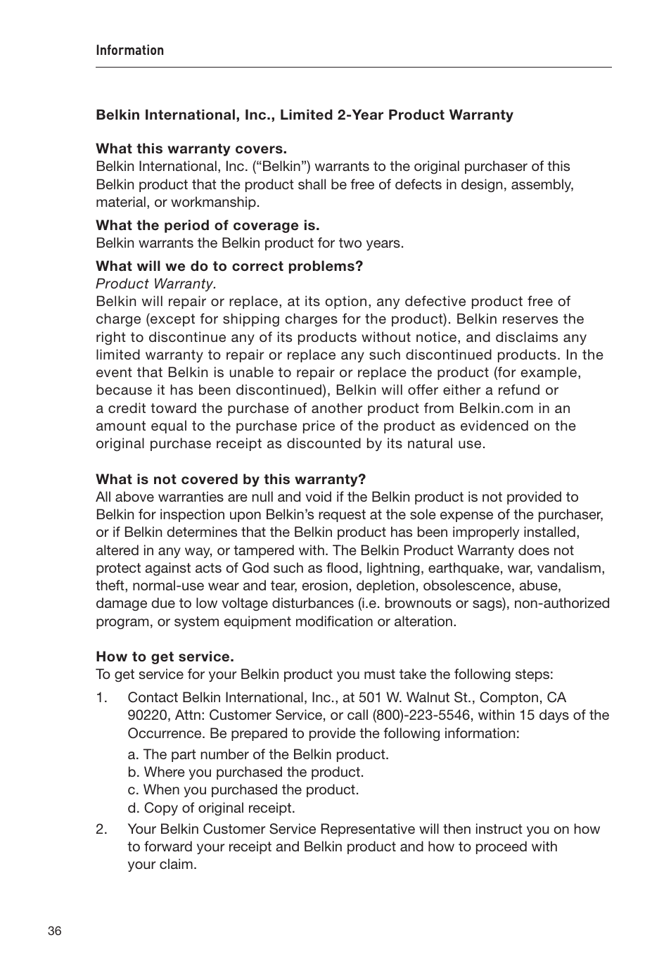 Belkin OmniView F1DC1XXB-SR User Manual | Page 38 / 40