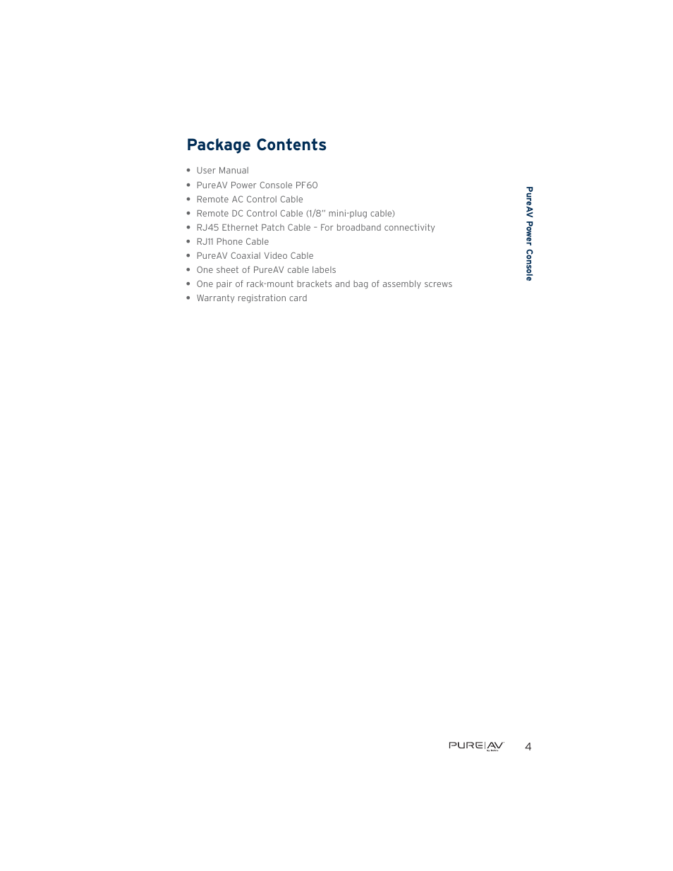 Package contents | Belkin PUREFILTER PF60 User Manual | Page 5 / 28