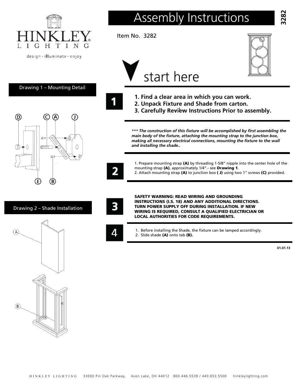 Hinkley Lighting FLOURISH 3282SL User Manual | 2 pages