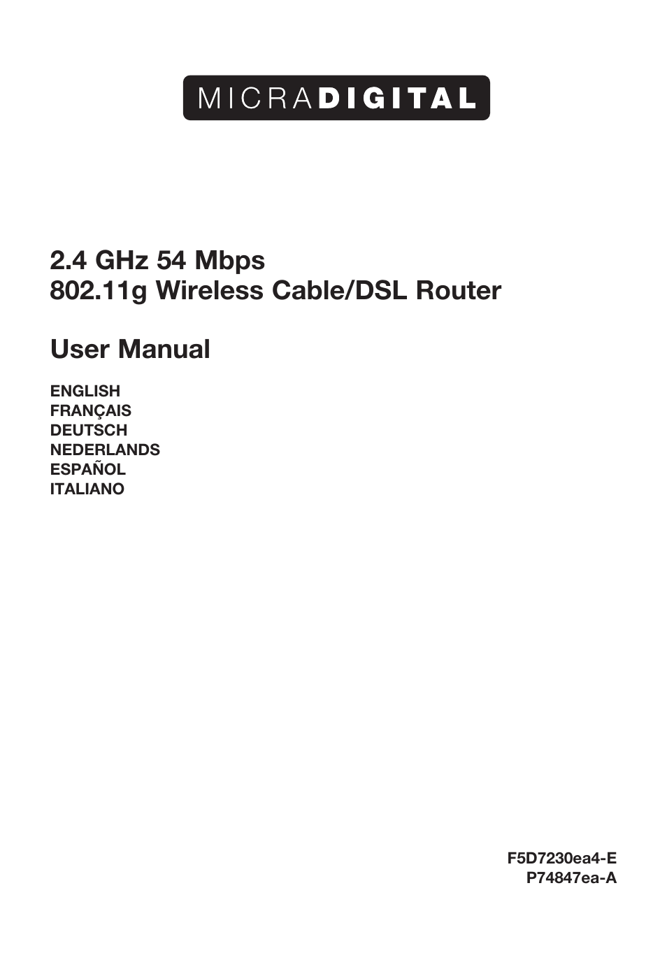 MicraDigital P74847ea-A User Manual | 182 pages