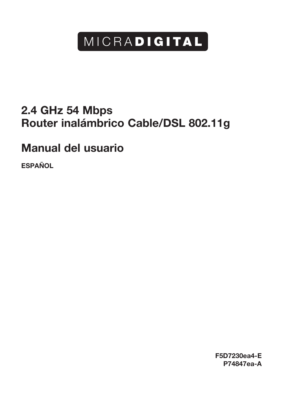 Español | MicraDigital P74847ea-A User Manual | Page 123 / 182