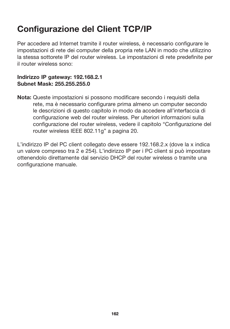 Configurazione del client tcp/ip | MicraDigital P74847ea-A User Manual | Page 166 / 182