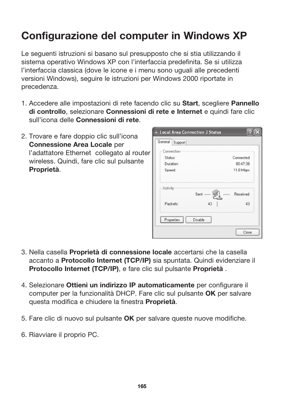 Configurazione del computer in windows xp | MicraDigital P74847ea-A User Manual | Page 169 / 182