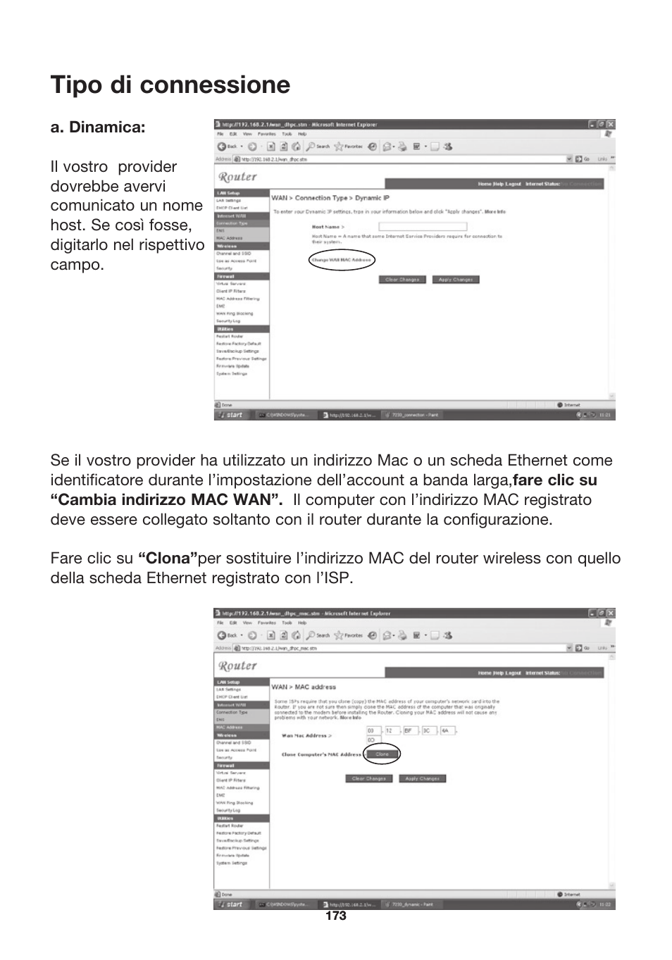 Tipo di connessione | MicraDigital P74847ea-A User Manual | Page 177 / 182