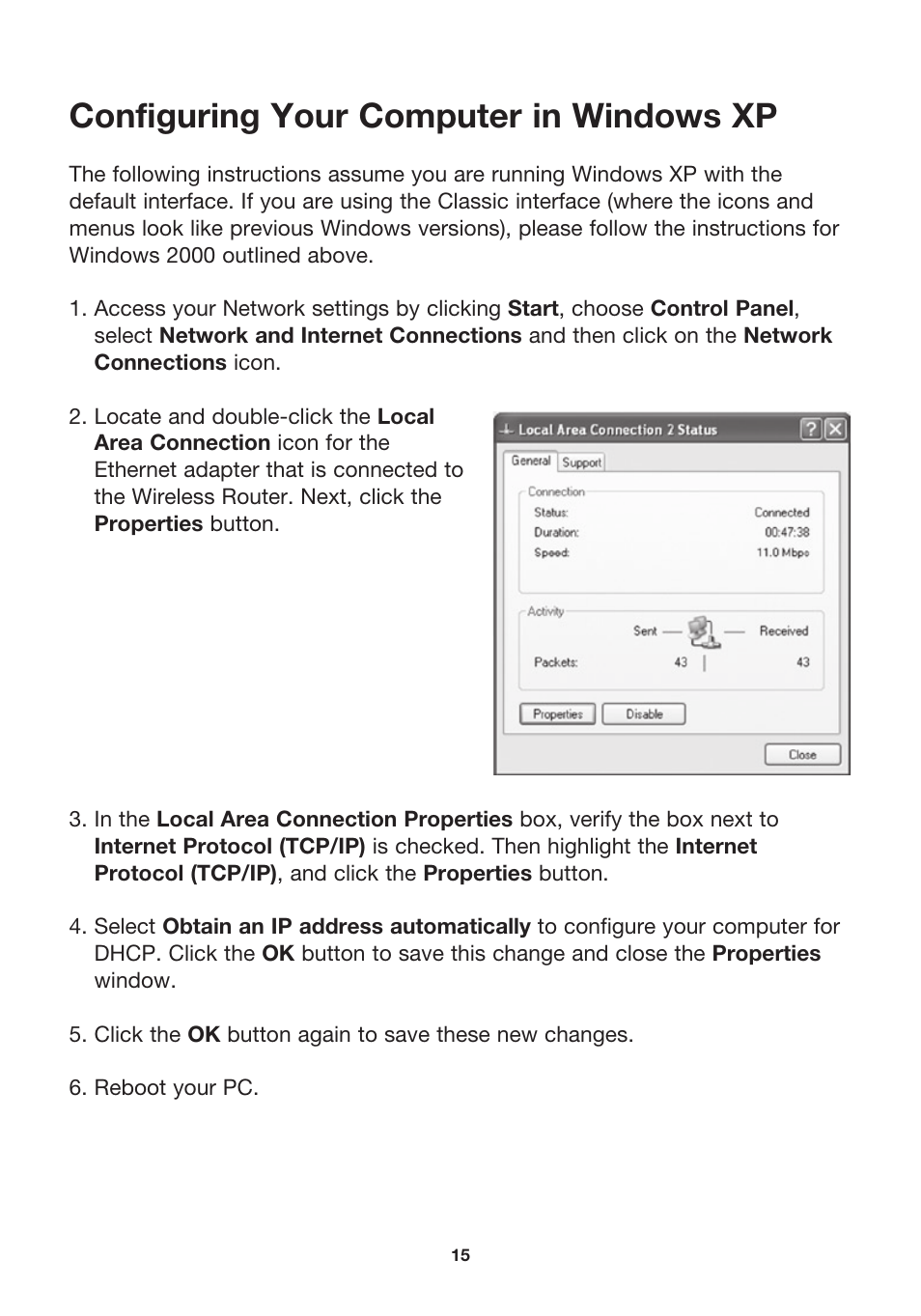 Configuring your computer in windows xp | MicraDigital P74847ea-A User Manual | Page 19 / 182