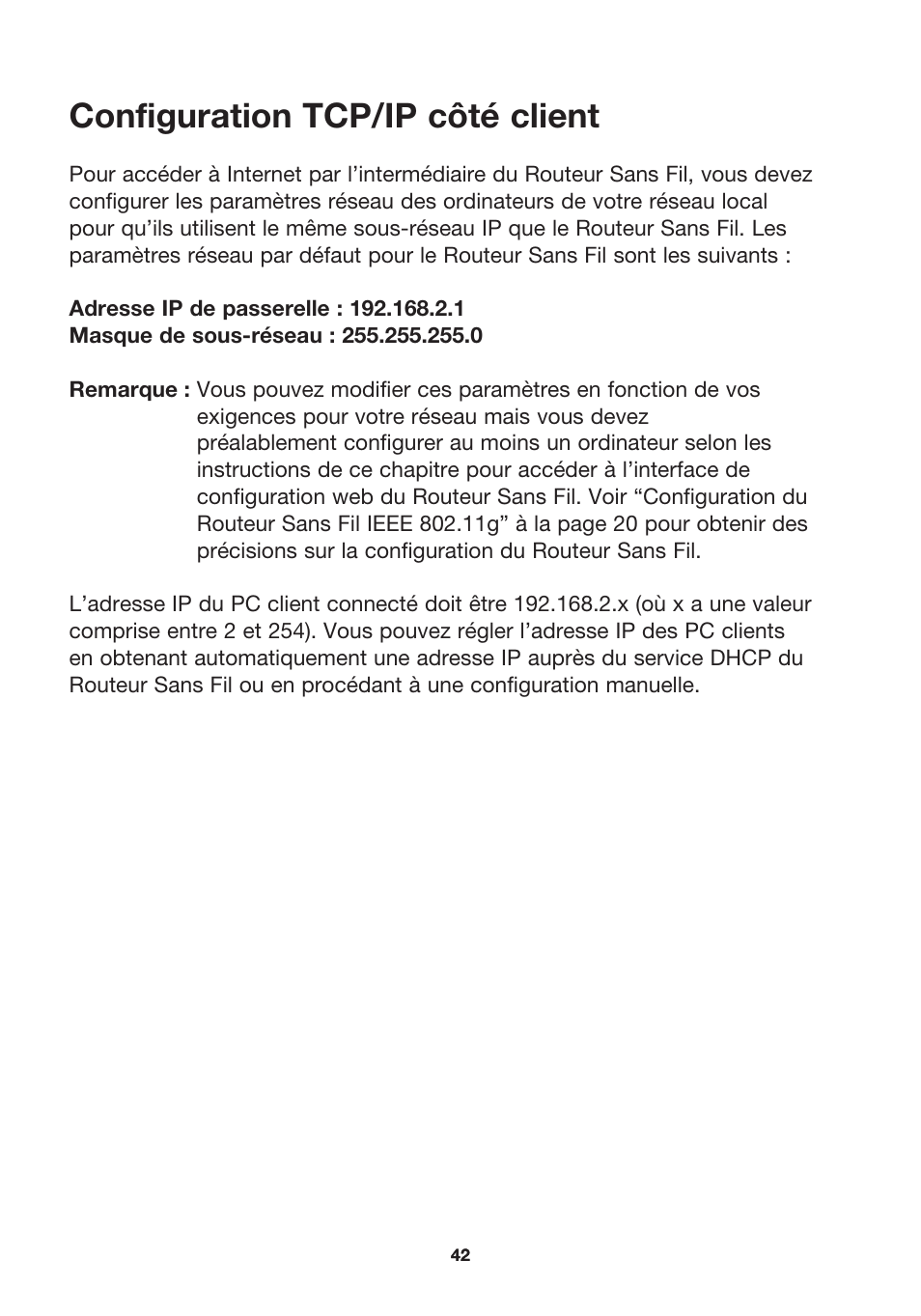 Configuration tcp/ip côté client | MicraDigital P74847ea-A User Manual | Page 46 / 182