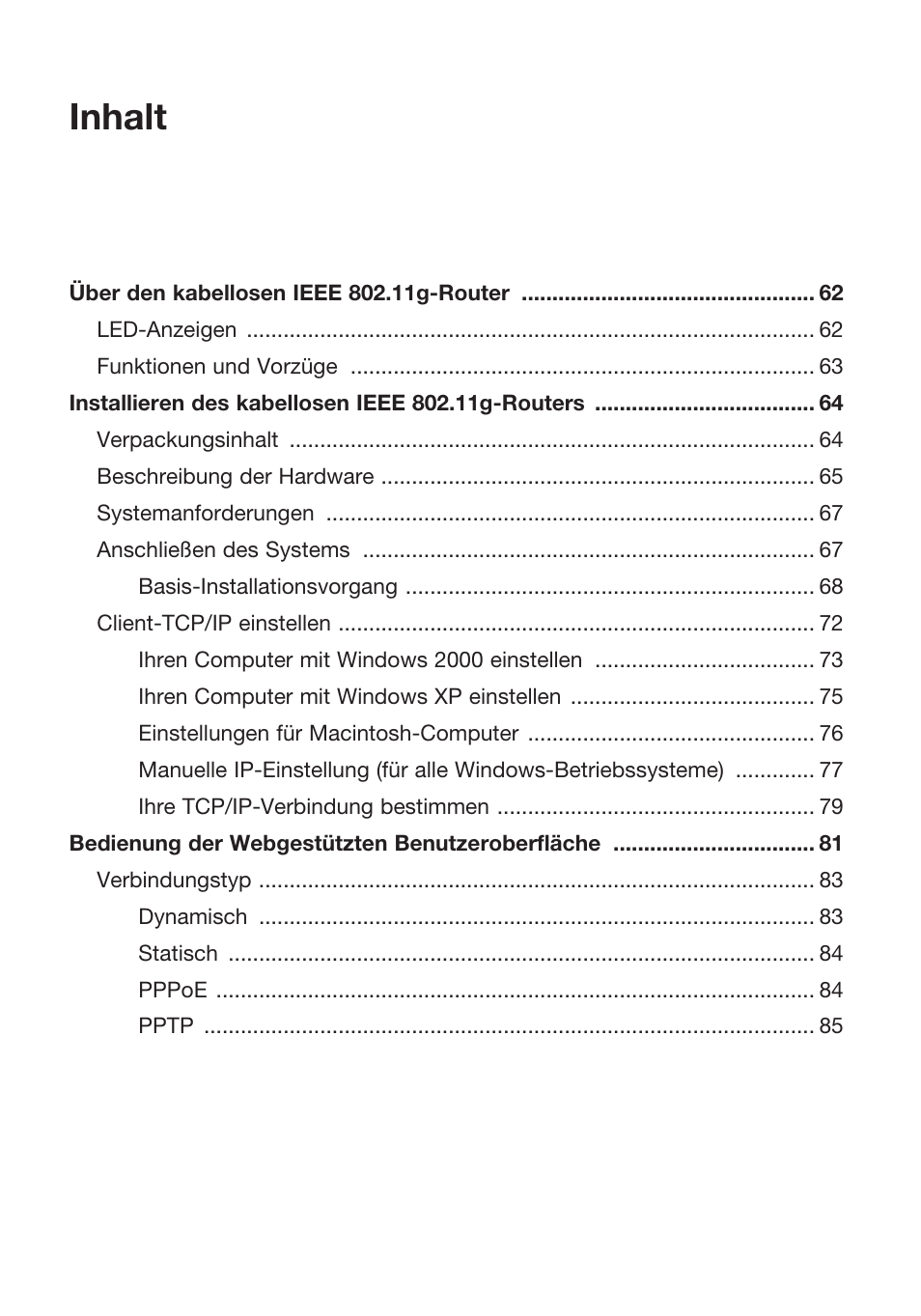 Inhalt | MicraDigital P74847ea-A User Manual | Page 65 / 182