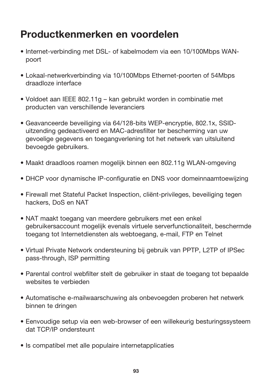 Productkenmerken en voordelen | MicraDigital P74847ea-A User Manual | Page 97 / 182
