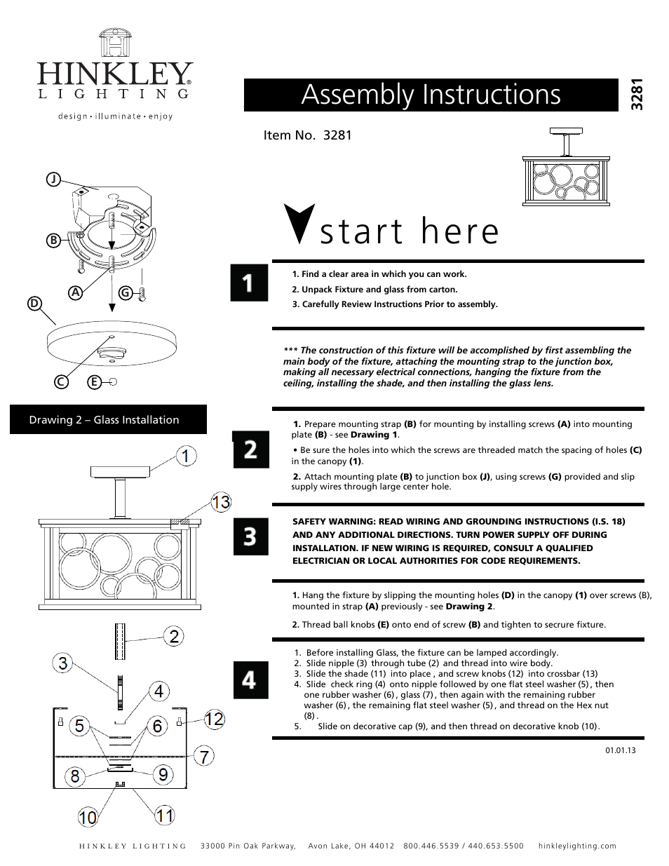 Hinkley Lighting FLOURISH 3281SL User Manual | 2 pages