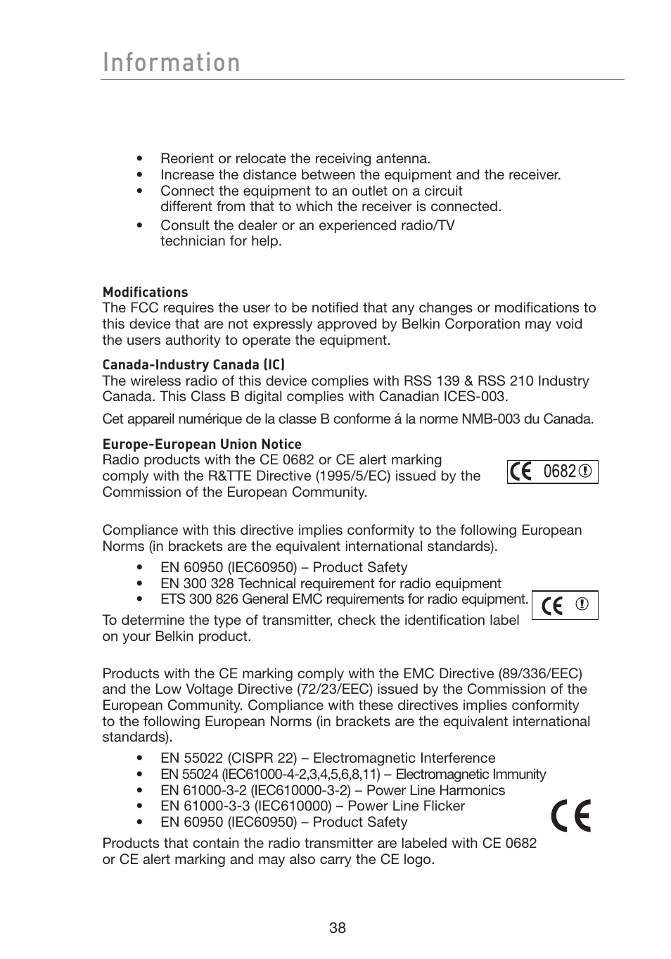 Information | Belkin F5D7051 User Manual | Page 41 / 42